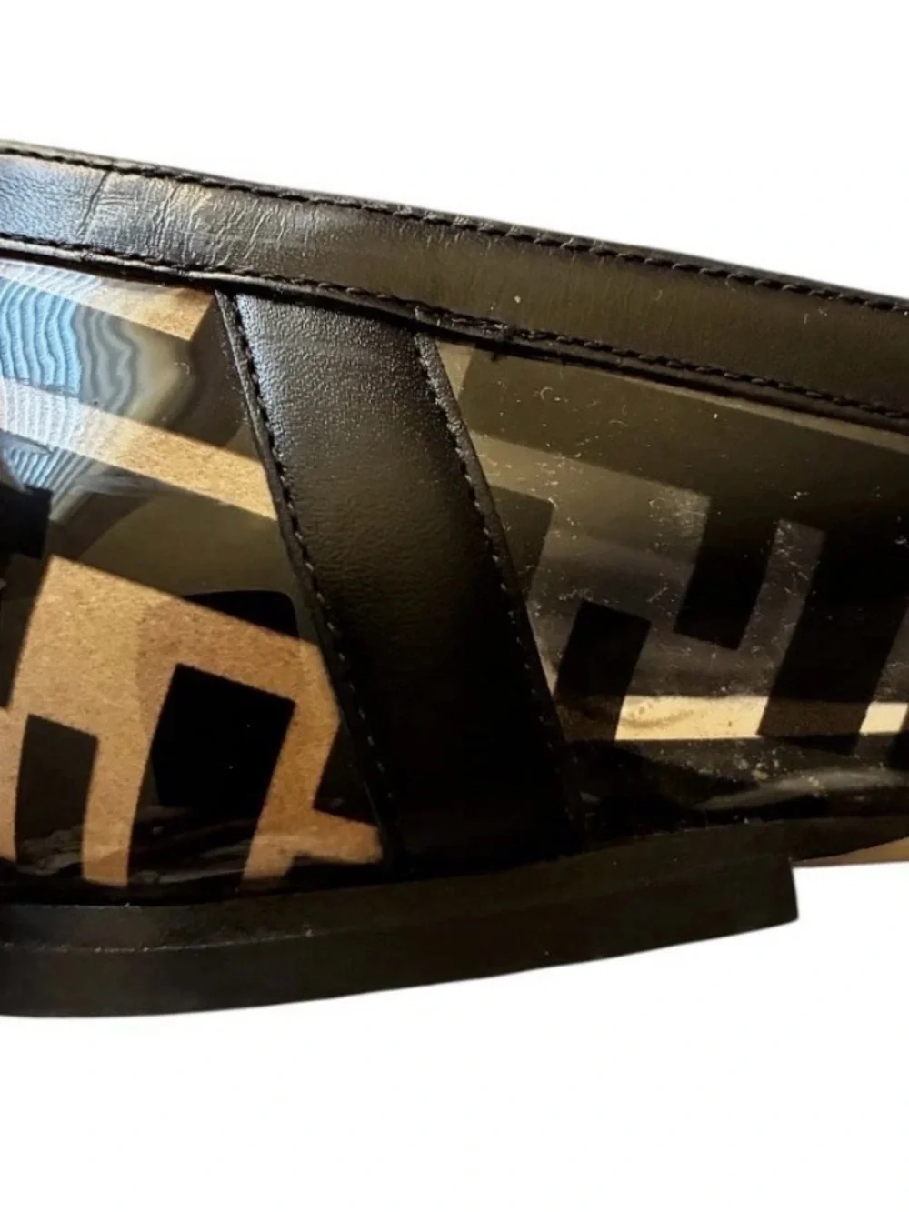 Fendi Black PVC Colibri Clear Leather FF Logo Pointed Ballerina Ballet Flat 37